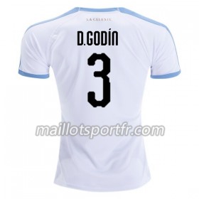 Maillot de Foot Uruguay Diego Godin 3 Extérieur 2019 Copa América